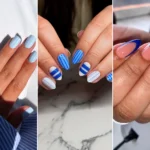 Blue and White Nail Ideas