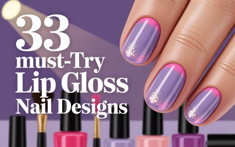 33 Must-Try Lip Gloss Nail Designs