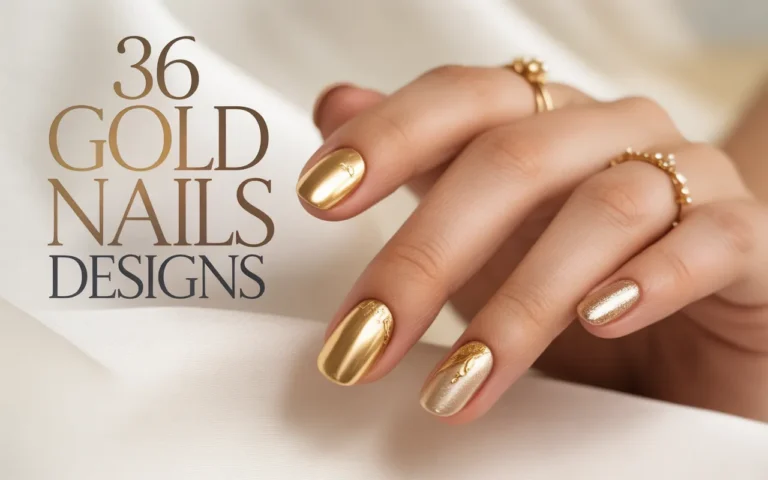 36 Gold Nails Designs