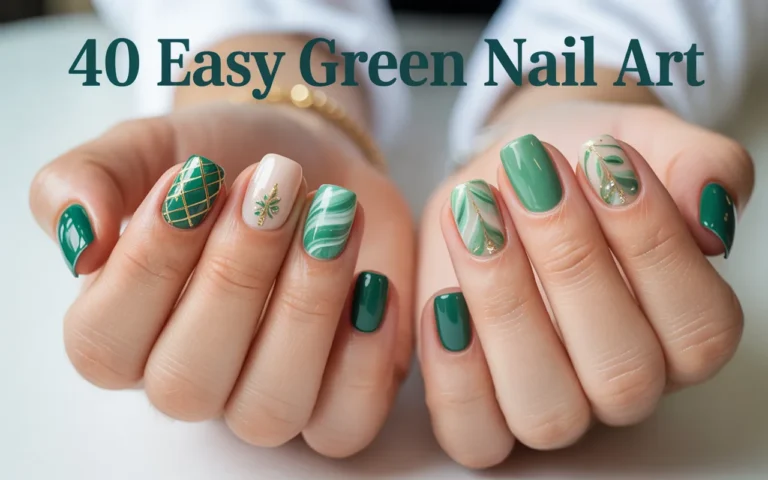40 Easy Green Nail Art