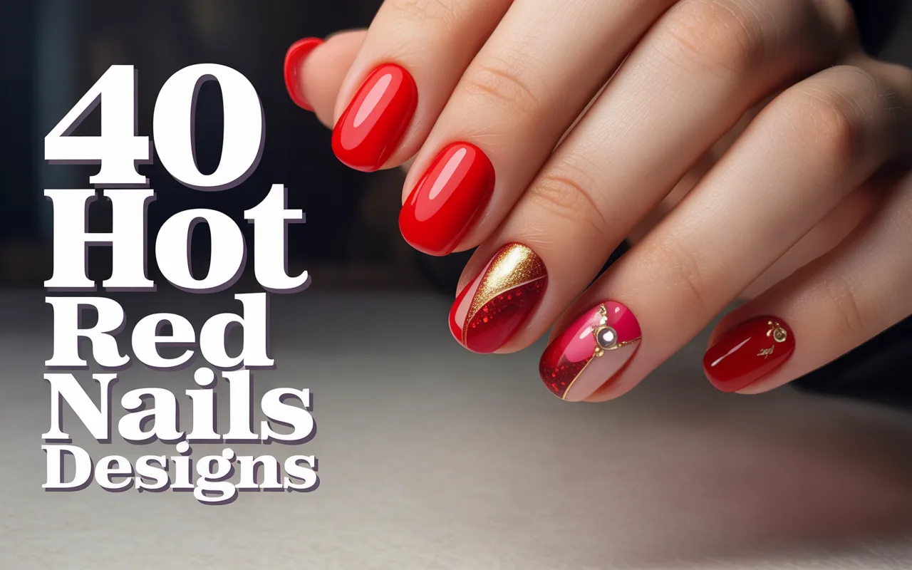 40 Hot Red Nails Designs