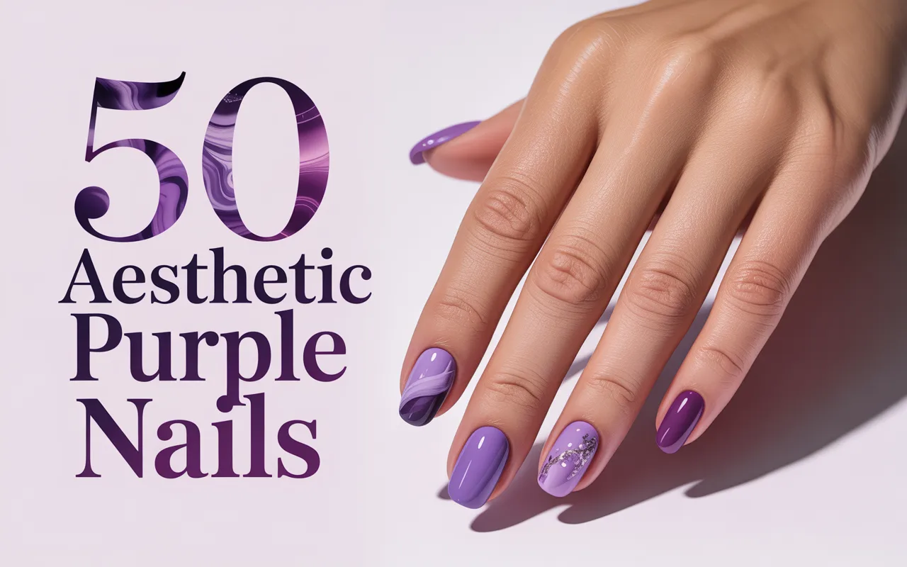 50 Aesthetic Purple Nails