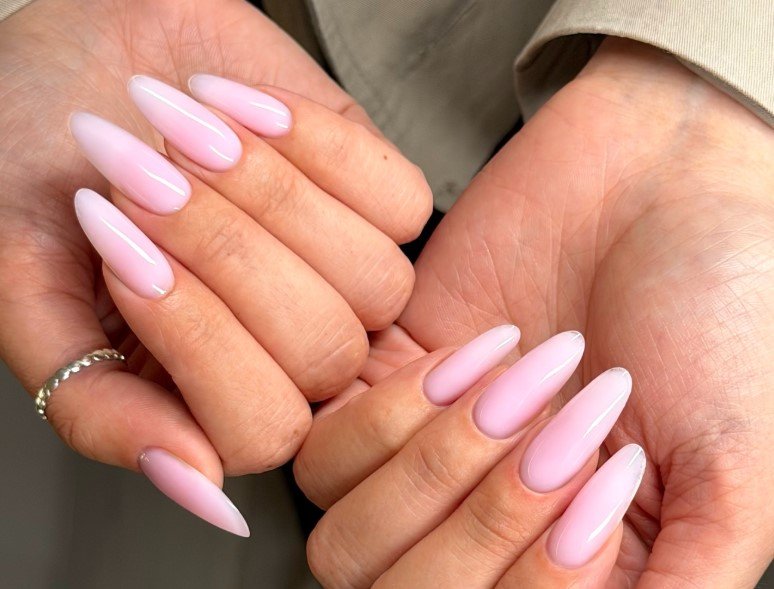 Pink Almond Nails