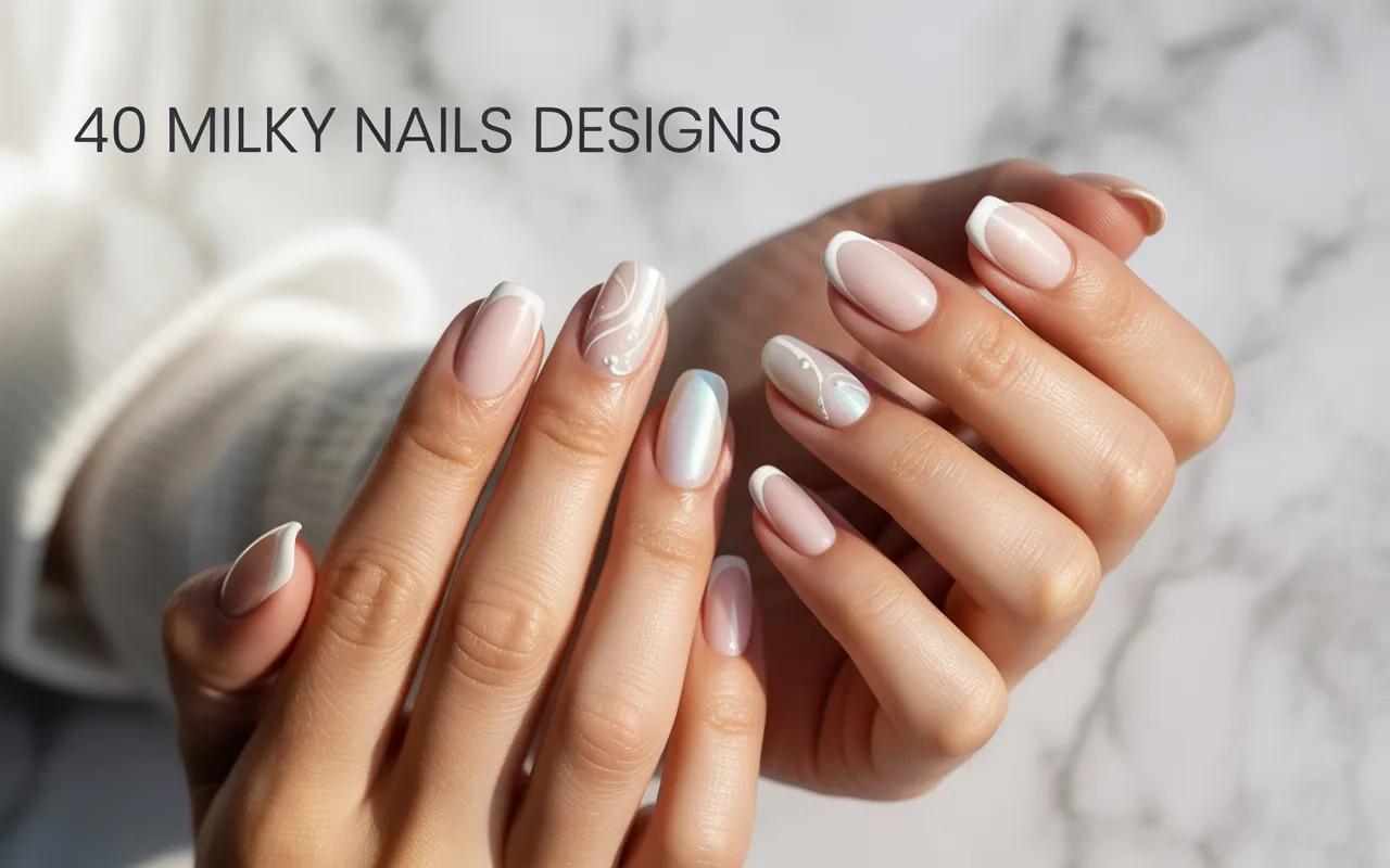 40 Milky Nails Designs
