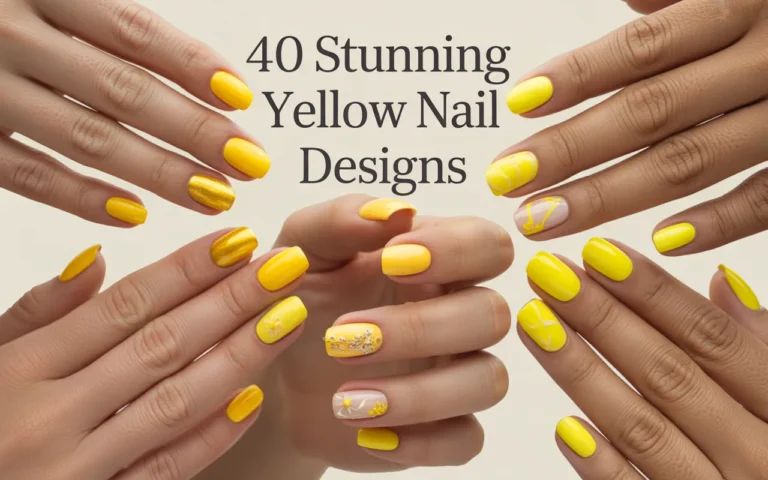 40 Stunning Yellow Nail Designs