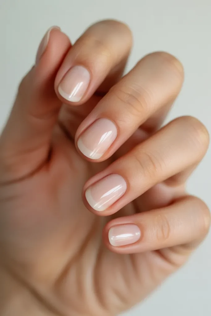 Close-up clean manicure