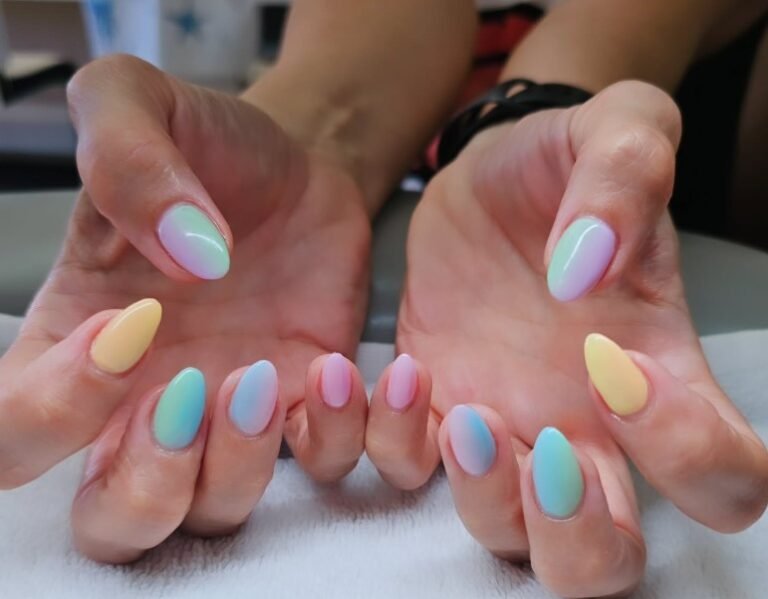 pastel nail design
