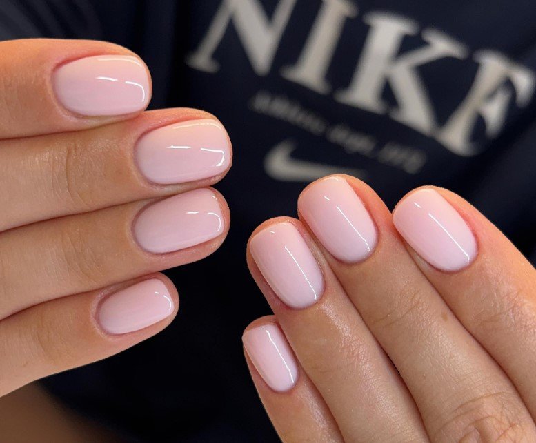 romantic pink nails
