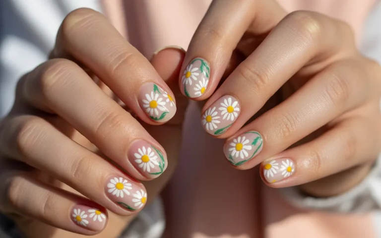Aesthetic Daisy Nail Designs