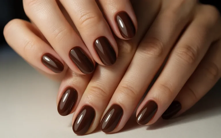 Chocolate Brown Nails