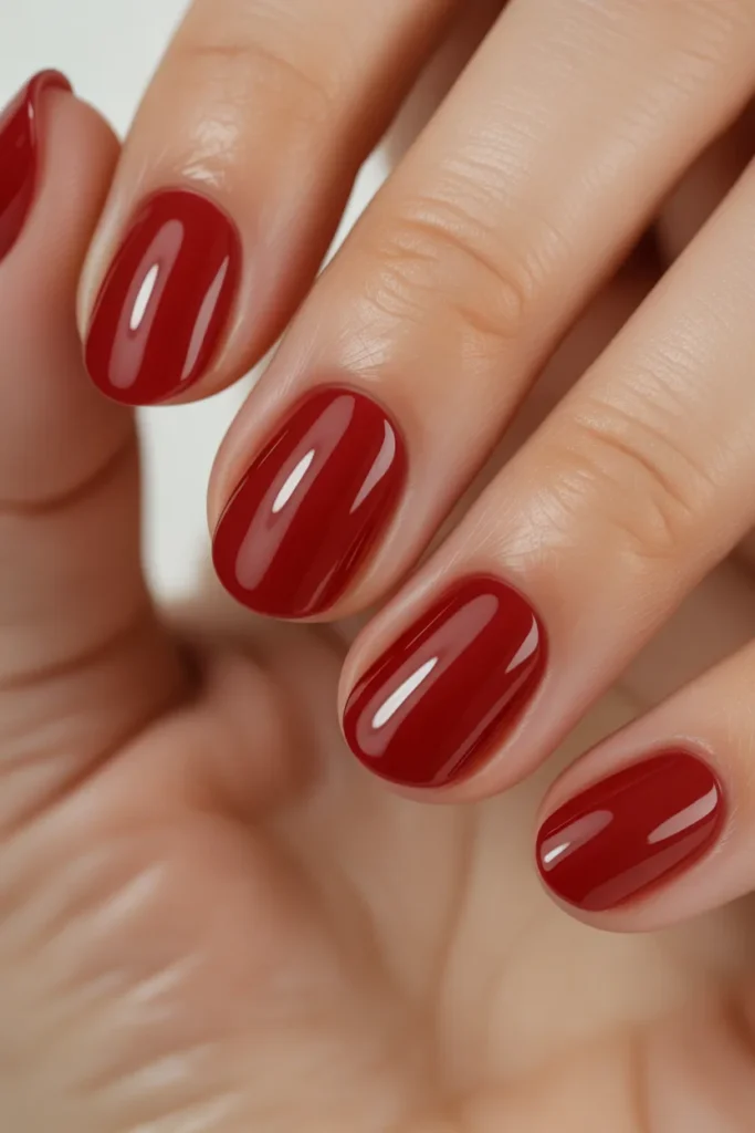 Classic red nails