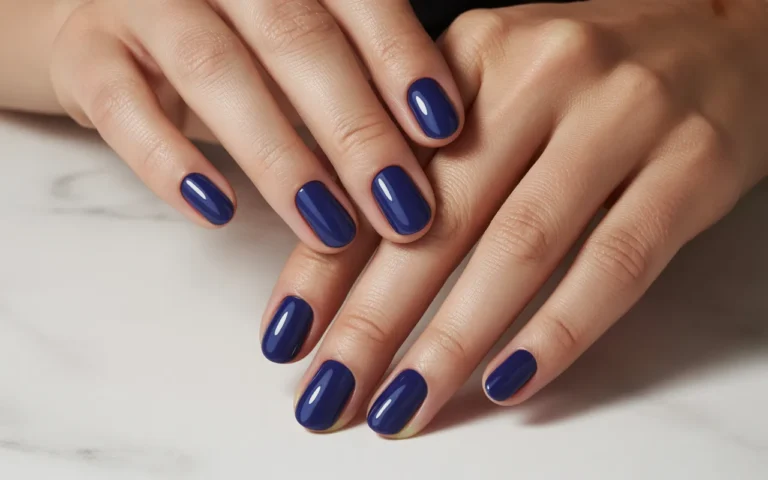 Dark Blue Nails