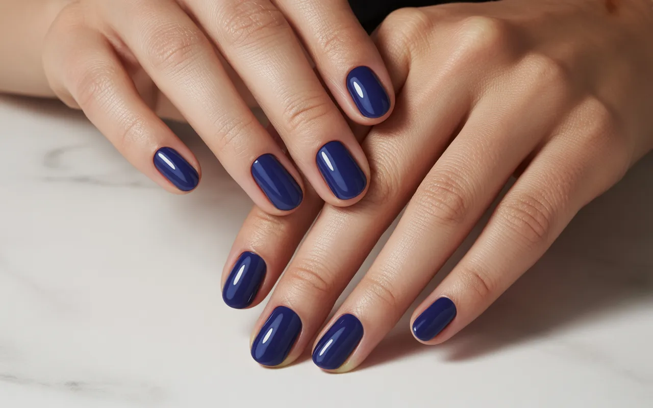 Dark Blue Nails