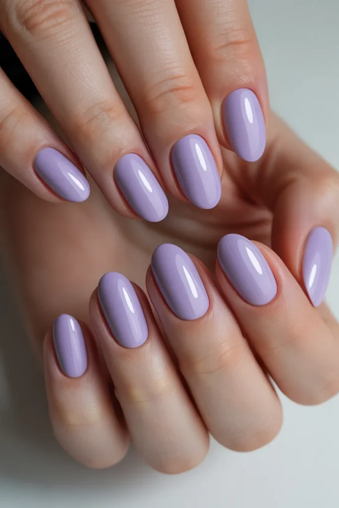  Lavender pastel oval nails