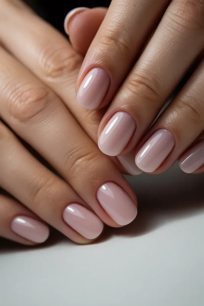  Pink ombre gel nails