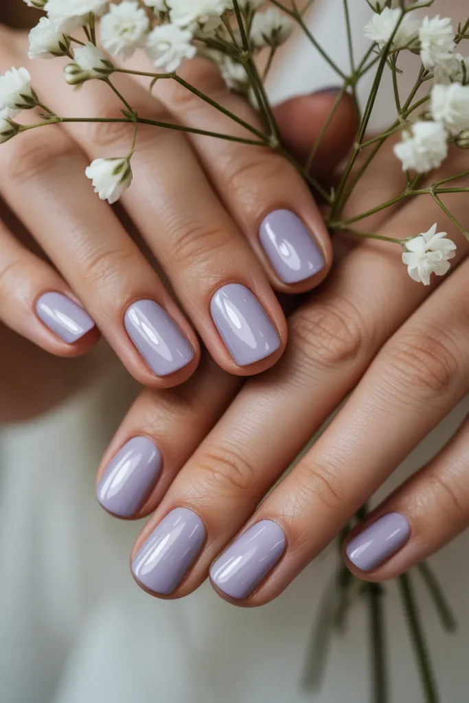 Soft lavender nails