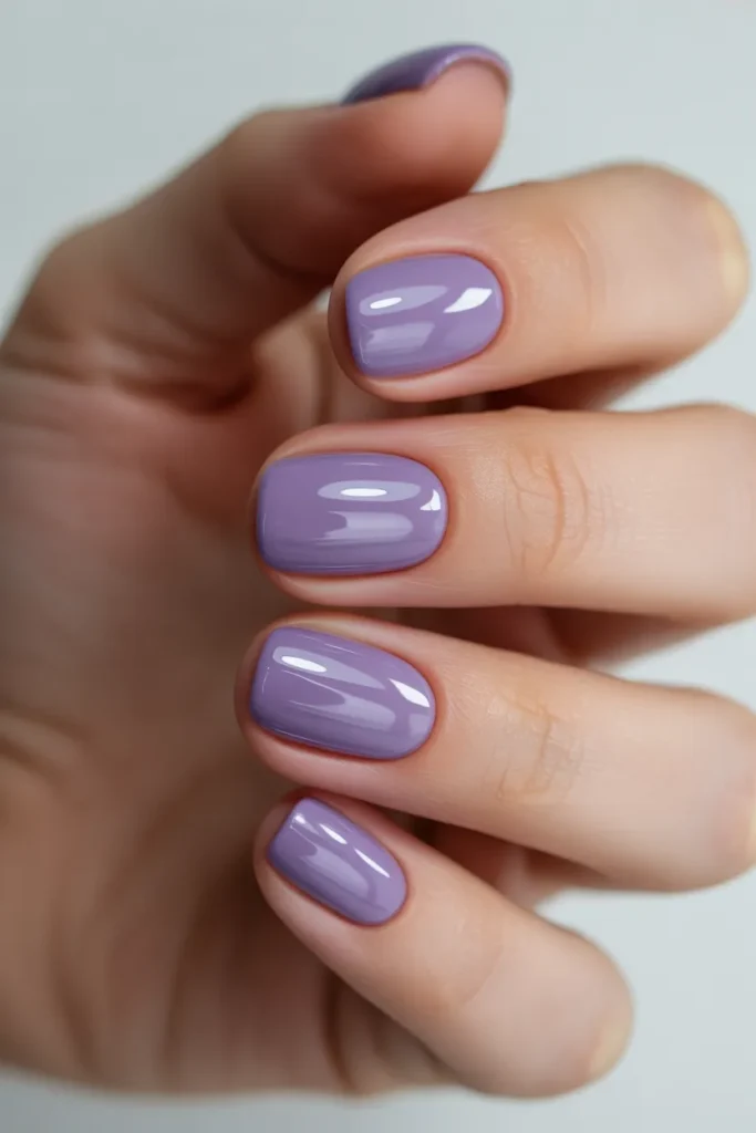 Translucent purple jelly nails