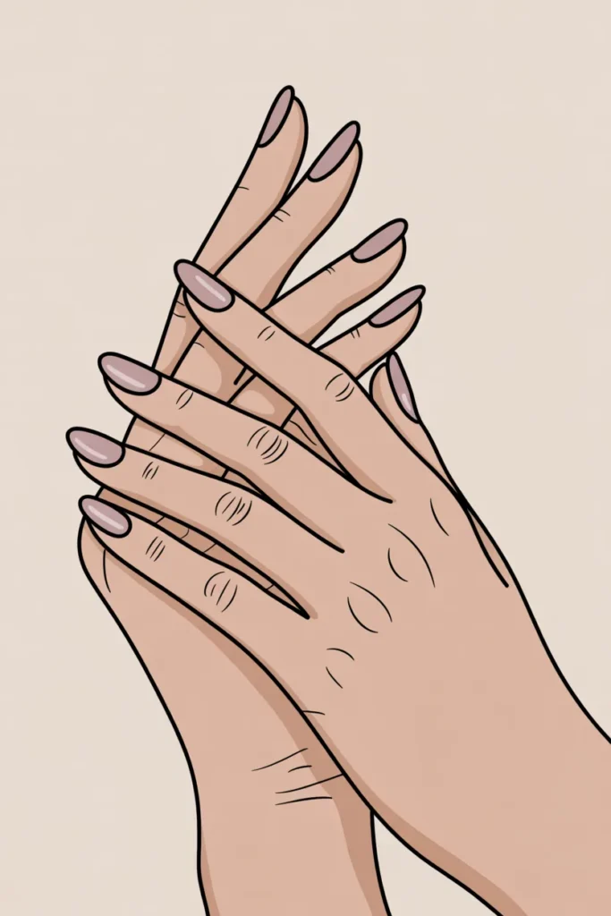 almond nails minimal line art