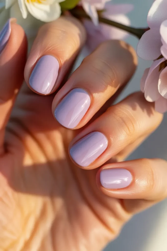baby lavender nails