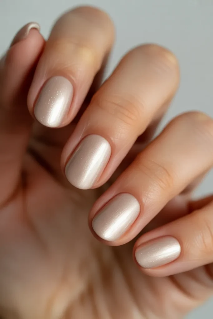 champagne beige nails