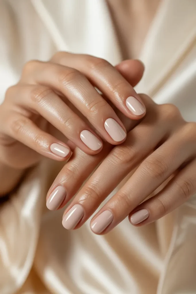 nude beige nails