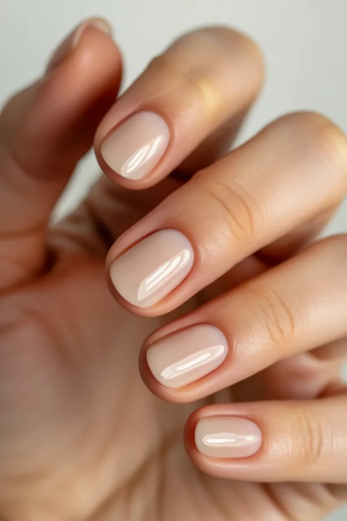 nude translucent jelly nails