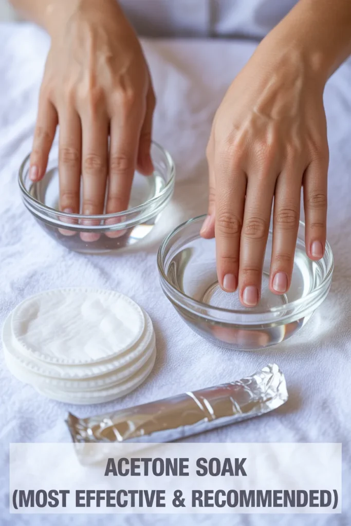 Acetone Soak (Most Effective & Recommended)