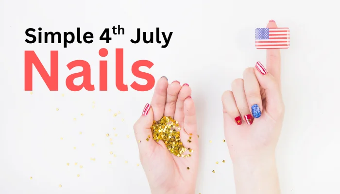 Simple 4th of July nails