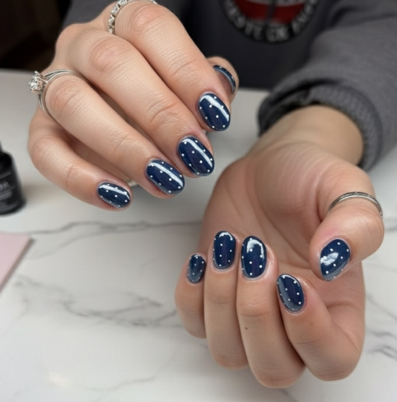 Midnight Blue and Rhinestone Stars
