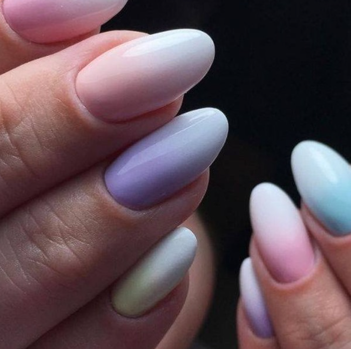 Gradient Rhinestone Ombre Nails