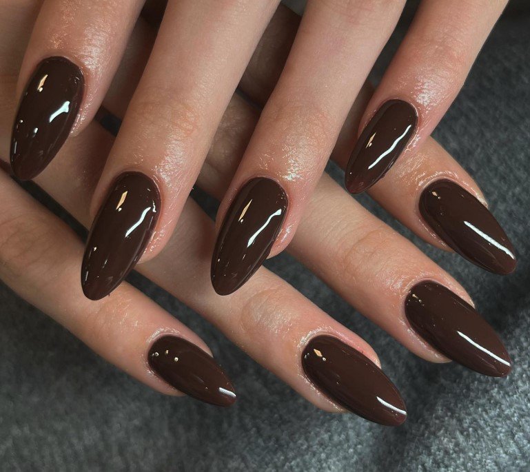 Chocolate Brown Nail