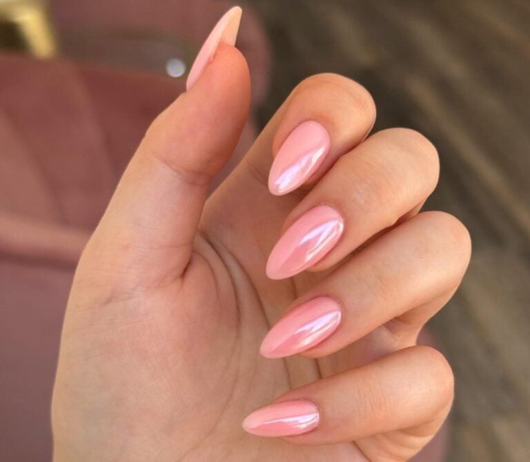 Glazed Donut chrome nail