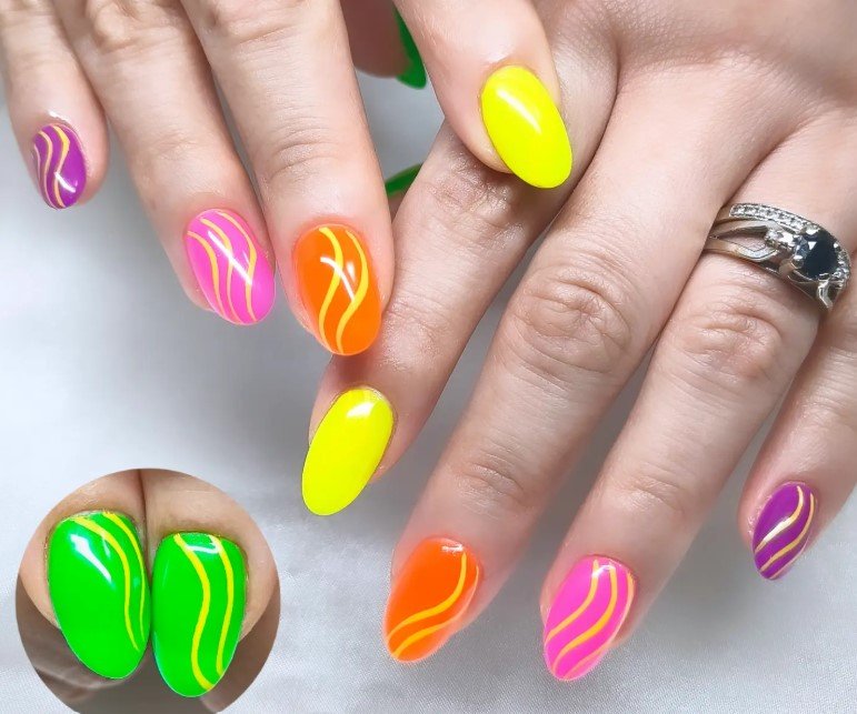 Neon Summer Nails