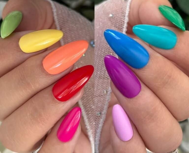 rainbow summer nails