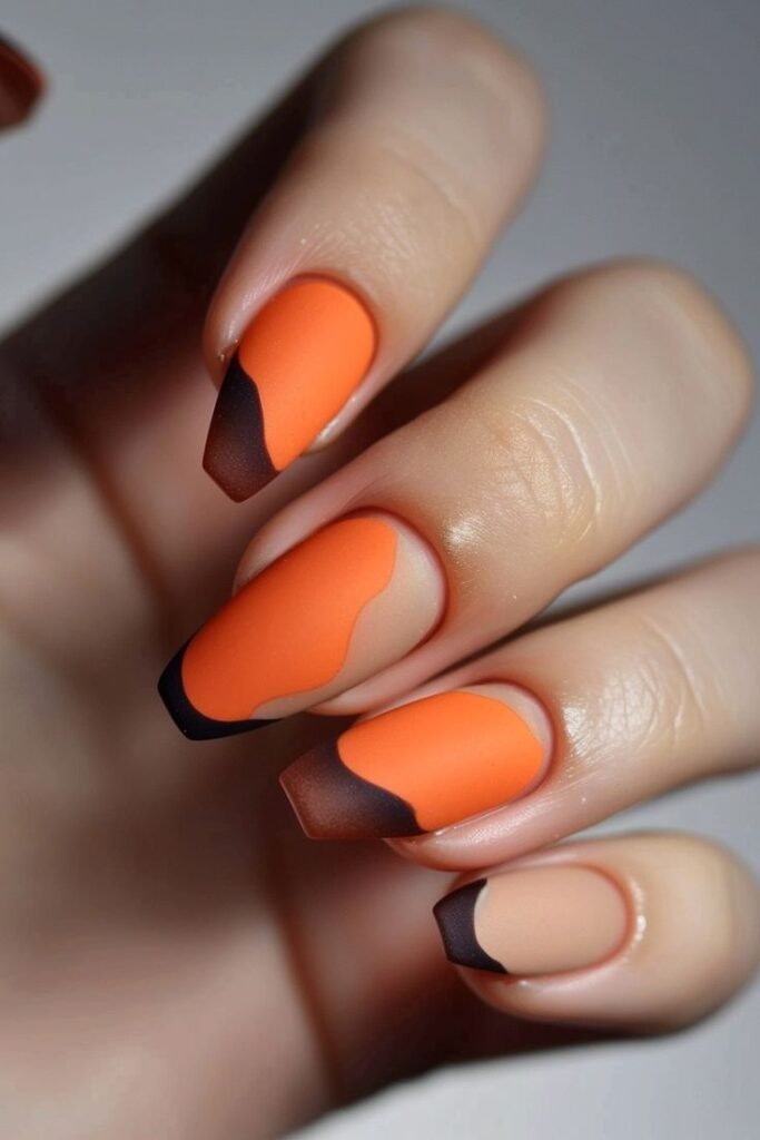 Abstract Burnt French Tips
