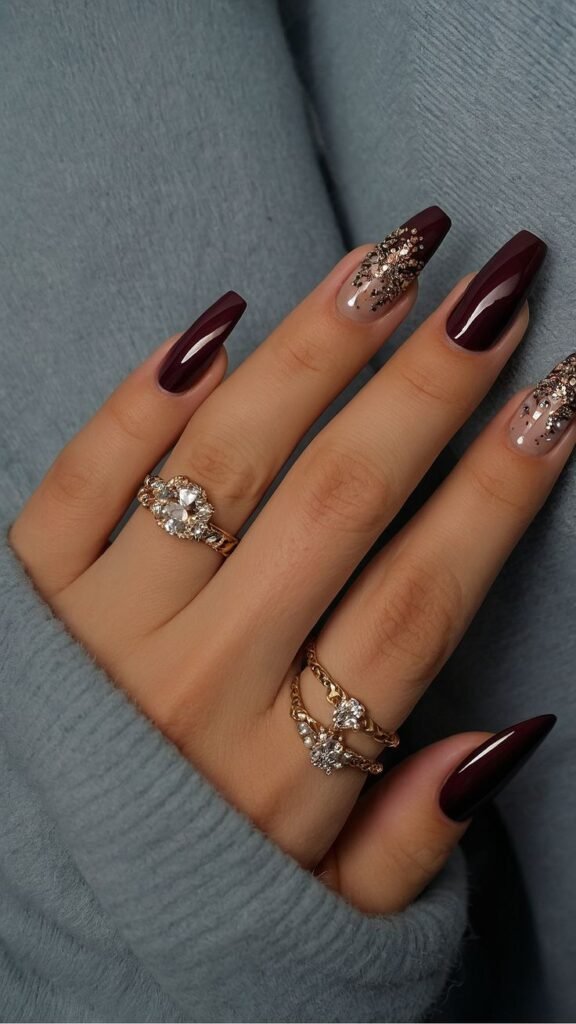 Burgundy Glam Sparkle