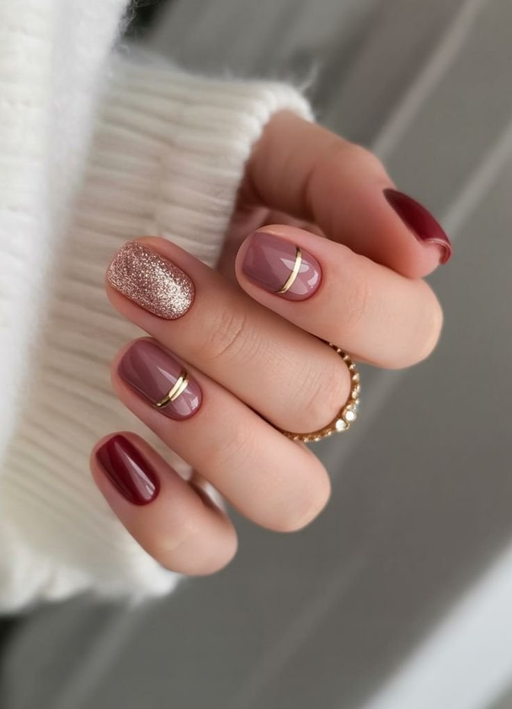Burgundy Gold Chic