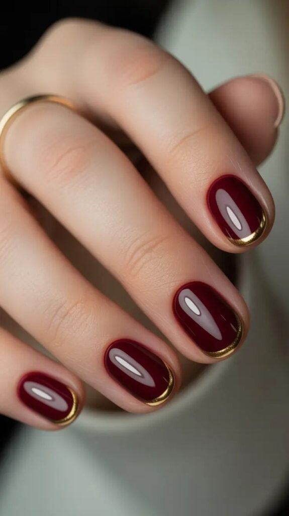 Burgundy Gold Edge