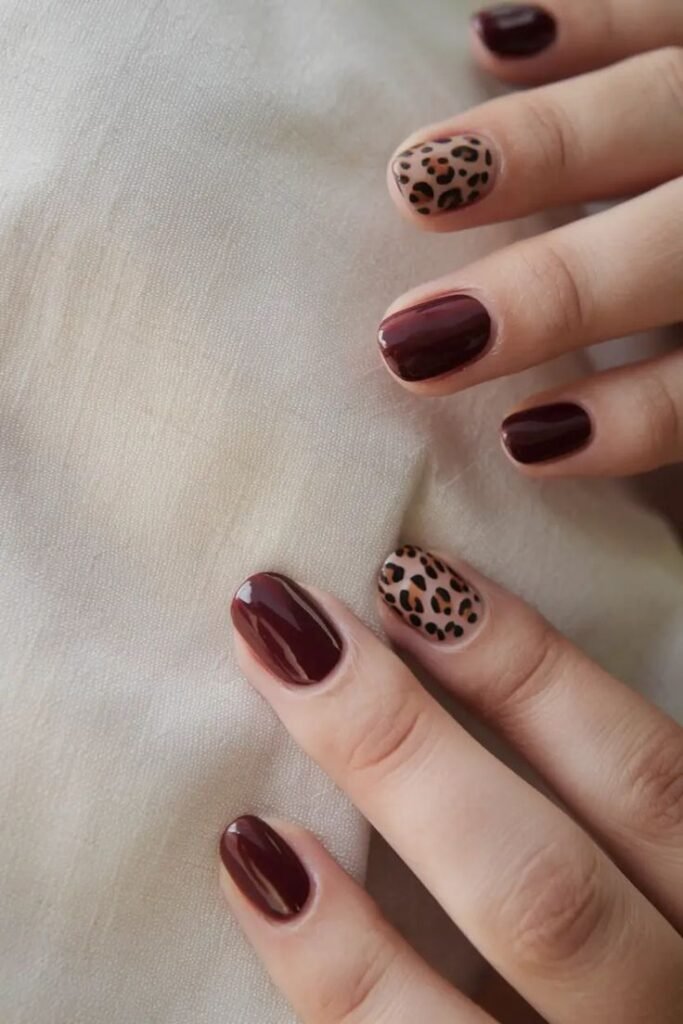 Burgundy Leopard Mix