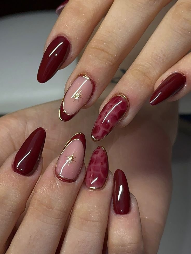 Burgundy Marble Luxe