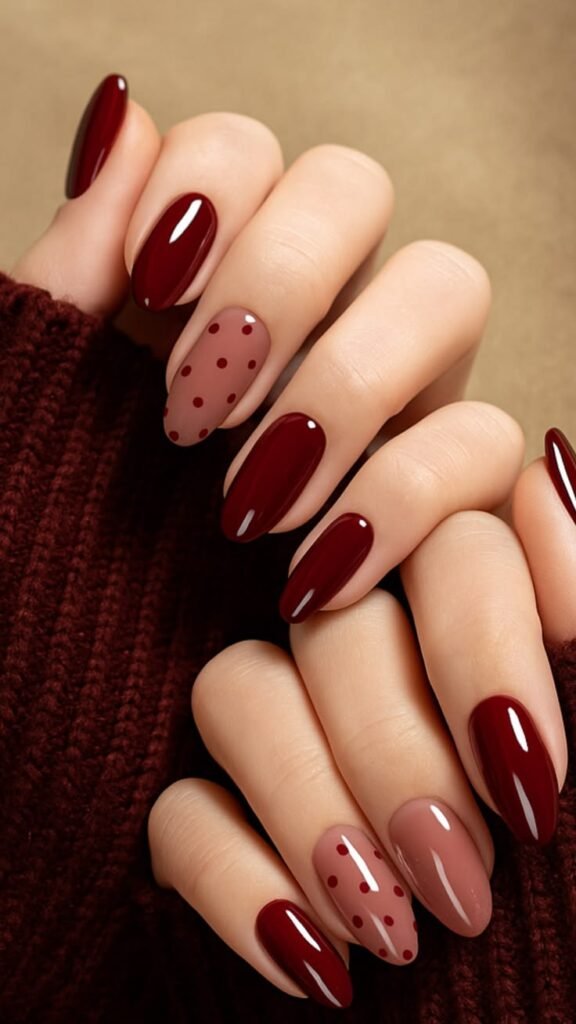Burgundy Polka Dot Mix