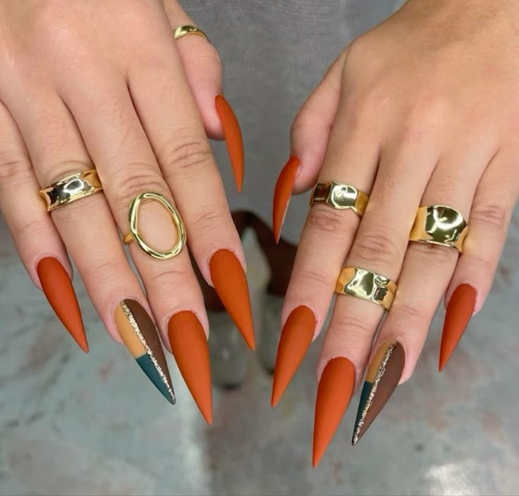 Burnt Orange Statement Stilettos