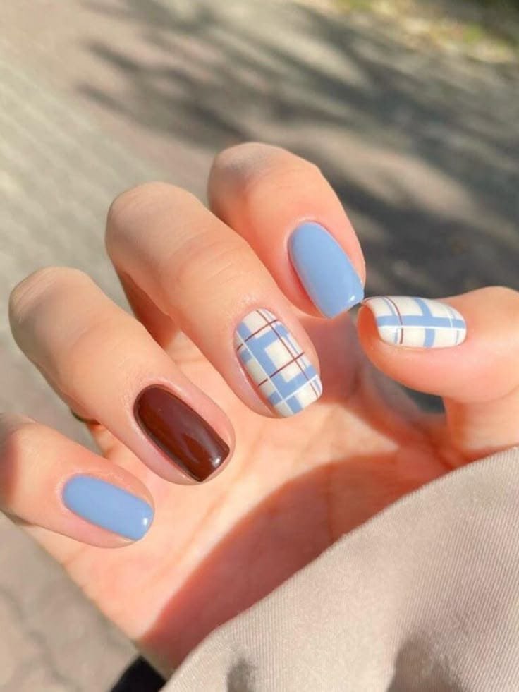 Cozy Blue Plaid Mix