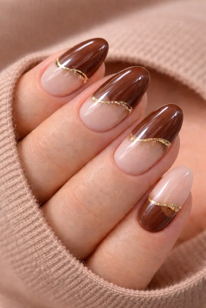 Golden Mocha Waves