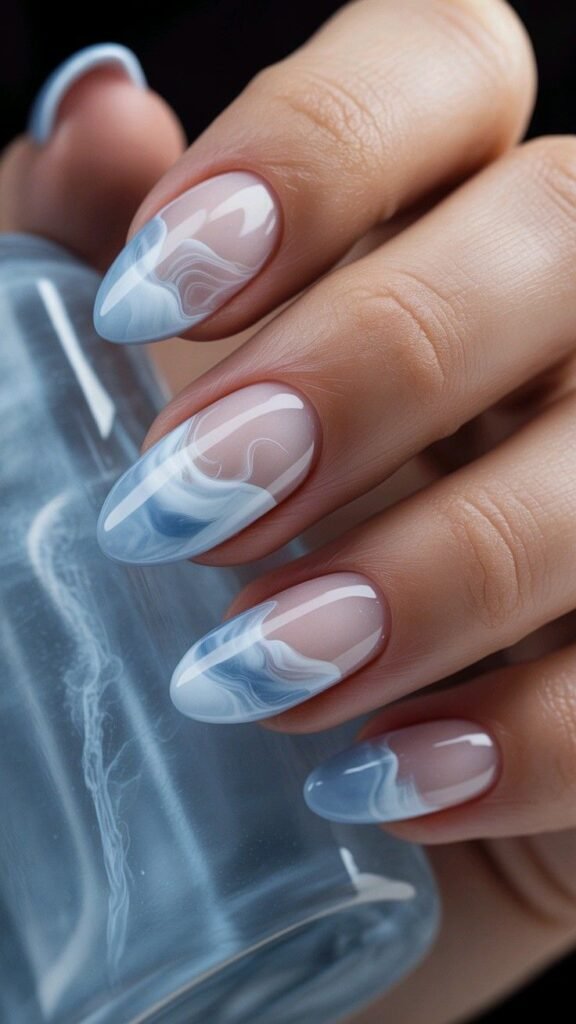 Milky Blue Swirls