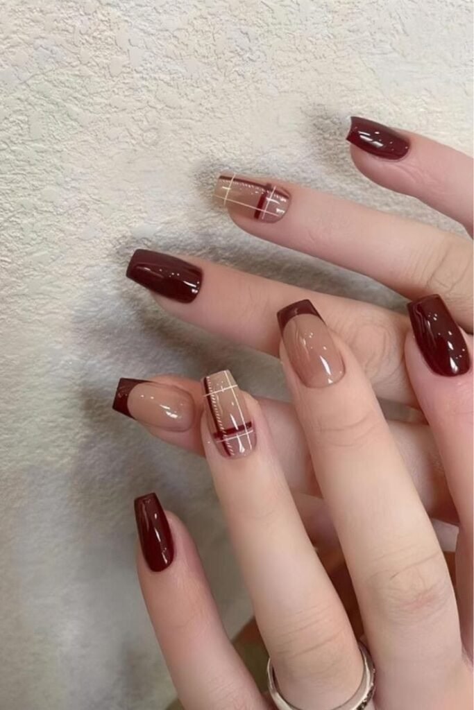 Plaid Burgundy Chic