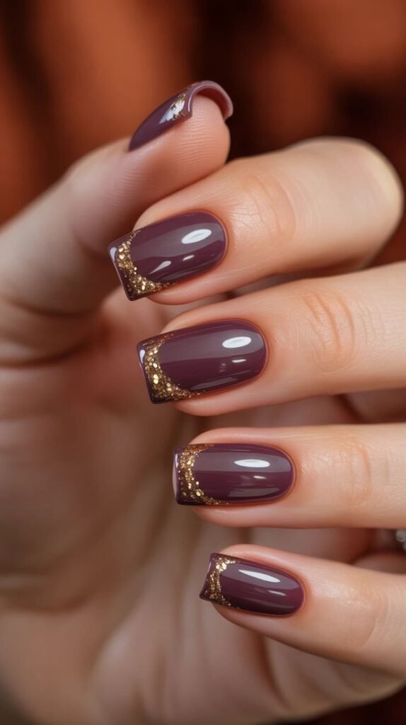 Plum Sparkle Tips