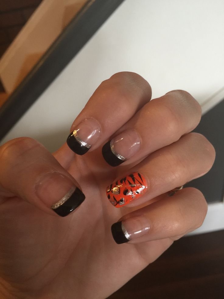 Pumpkin Accent French Tips