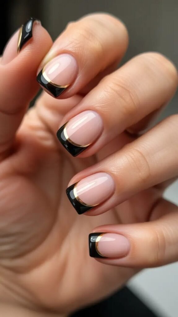 Sleek Black & Gold French