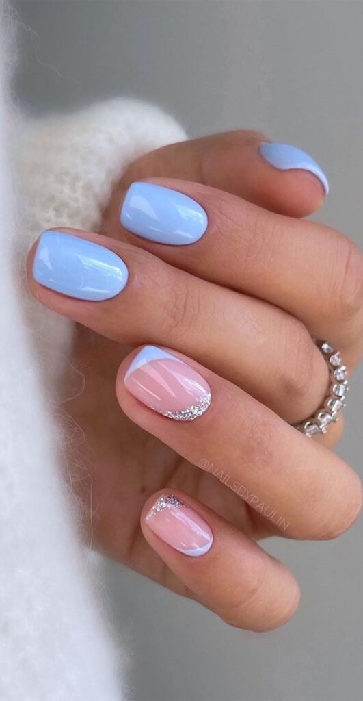 Soft Blue Sparkle Accent